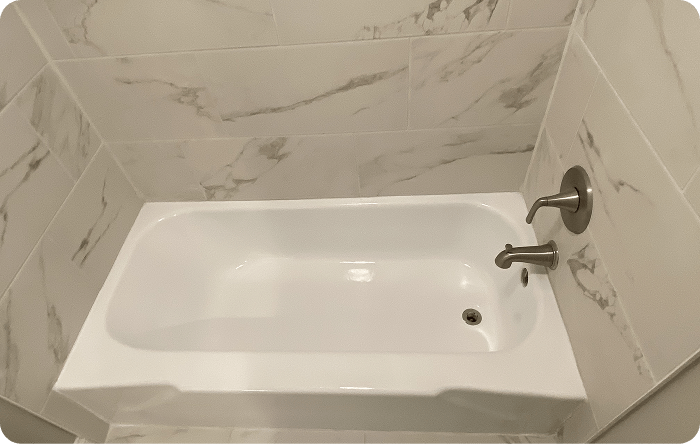 Tub refinishing result